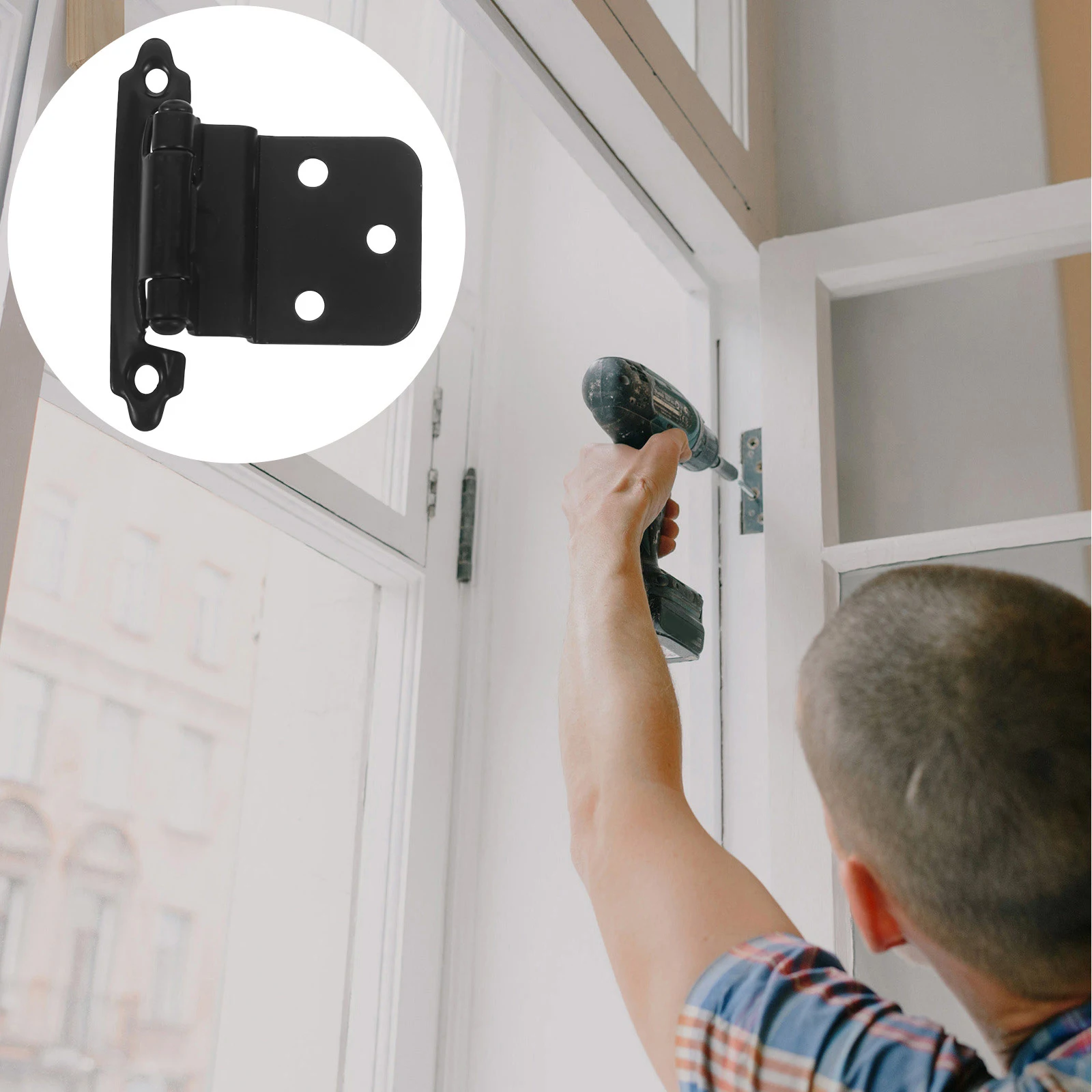 

1pcs Stylish Self Closing Cabinet Built-In Spring Automatic Sturdy Metal For Bathroom Cupboard Kitchen Door Farmhouse Furniture