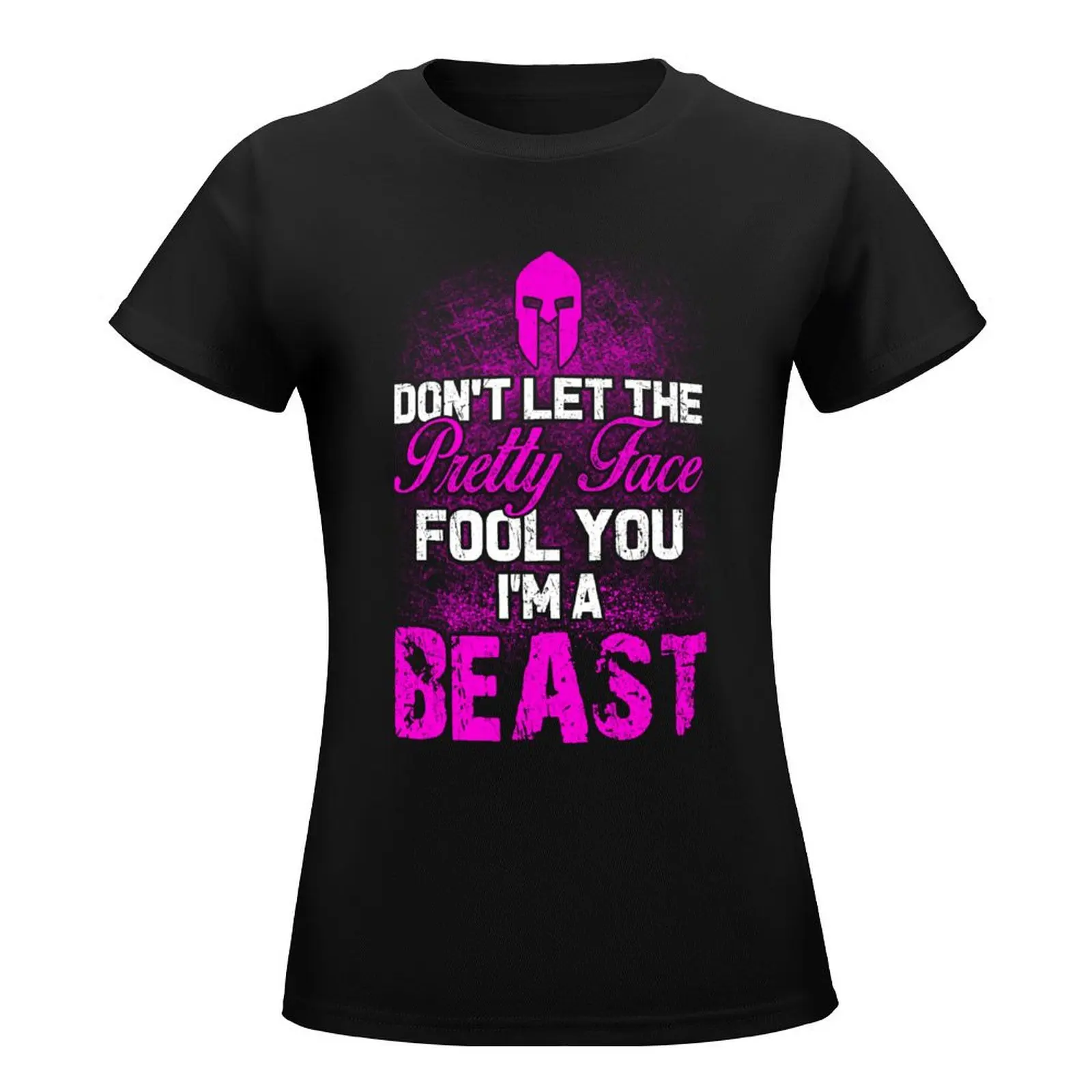 Spartan I Am A Beast Gift For Girls T-Shirt Female clothing female Blouse shirts graphic tees tops for Women