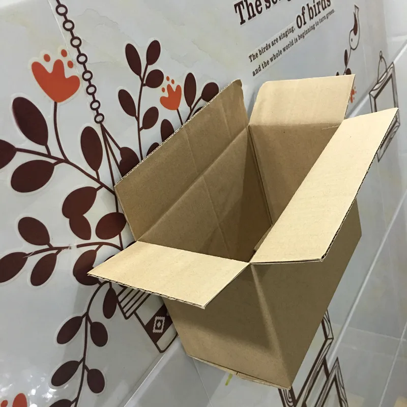 5pcs big package Thickening courier carton, Easy to use repeatedly,kraft wedding candy box brown square cardboard gift carton