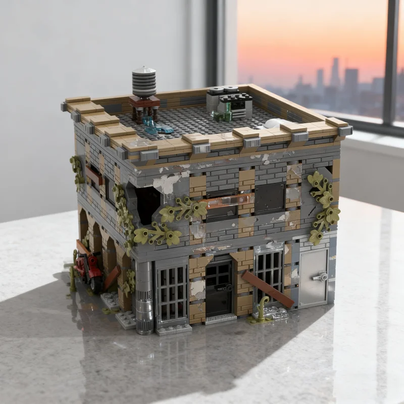 

1722 шт. MOC модульный брошенный магазин модульная модель строительные блоки строительство DIY идея Рождественский подарок развивающие игрушки для детей