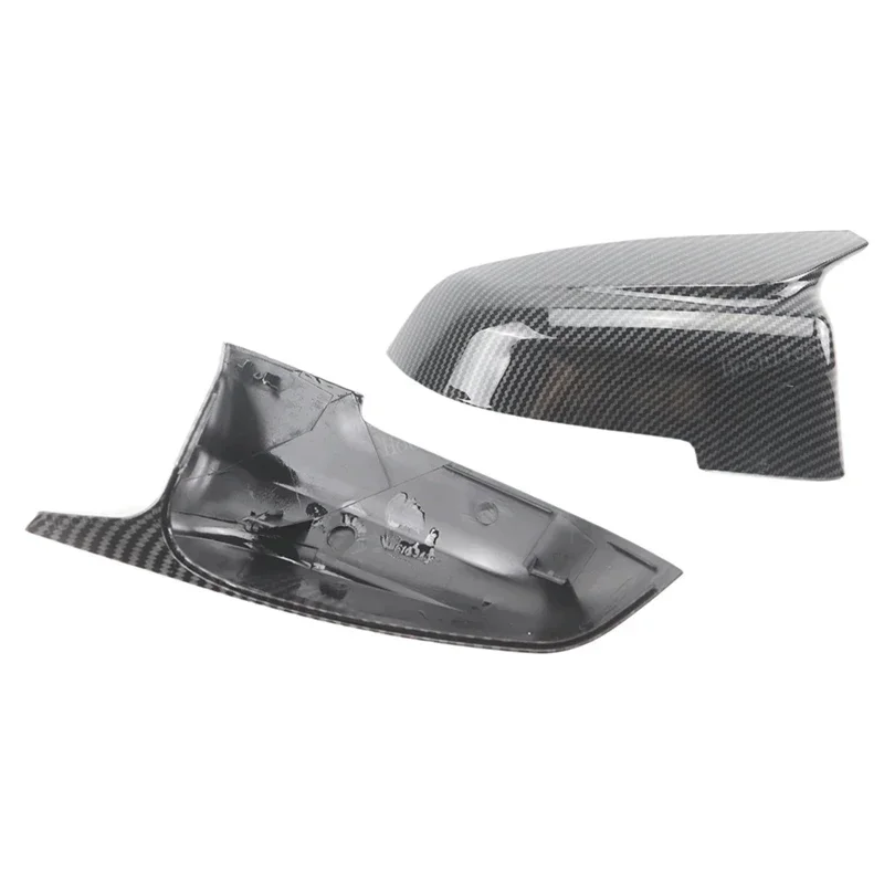 M5 style Carbon Fiber Look Black Rearview Side Mirror cover Caps for BMW 5 6 7 Series F10 F11 F18 F07 F12 F13 F06 F01 F02 LCI