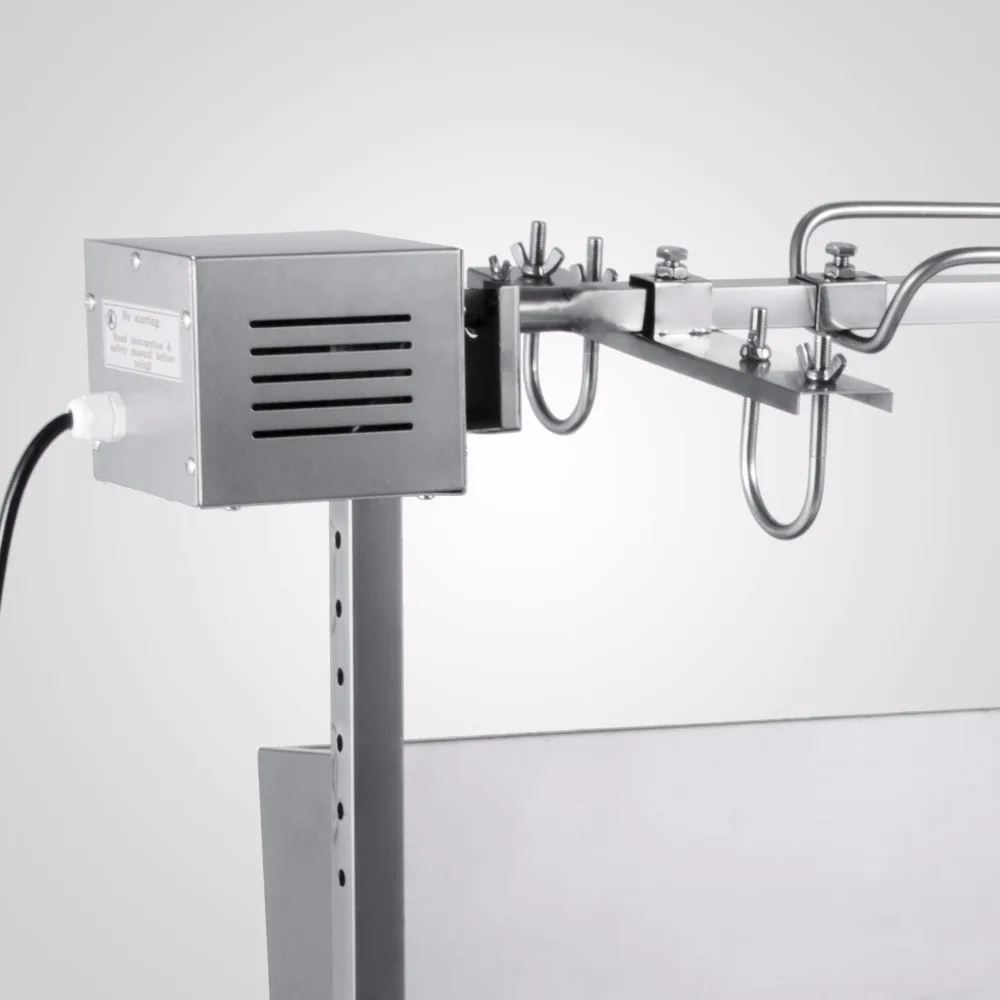 شواية المشواة التجارية - آلة تحميص الخنازير المصنوعة من الفولاذ المقاوم للصدأ (وقود الفحم، دوران تلقائي، سعة 50 كجم)