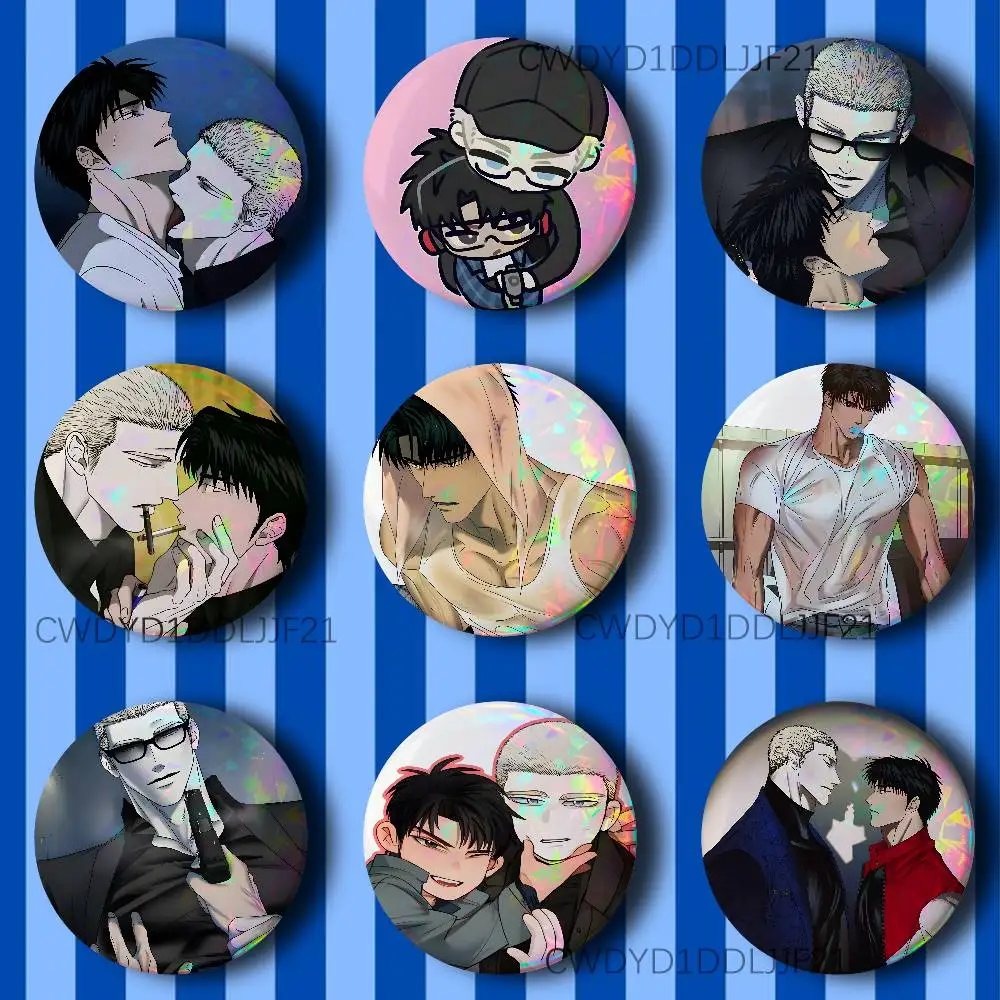 

S-Shutline Jake Shin Vintage Anime Brooch Creative Badge for Hat Bag Decoration Fans Collect Gifts