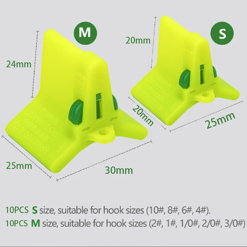 TAKEDO 10PCS Treble Fishing Hook Cover Case S# M# Lightweight Fishing Accessories Slots Sleeves Tool Durable Protect Hook Safety