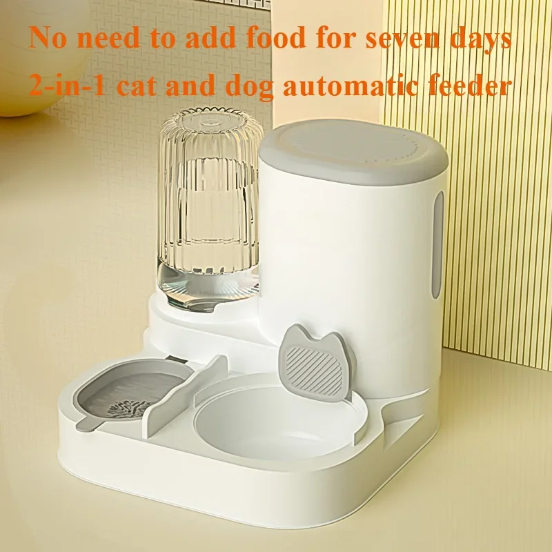 Cuenco para gatos, comedero automático para gatos, perros, mascotas, dispensadores de agua, cuenco para gatos integrado, lavabo para comida para gatos, perros, comiendo, beber wa