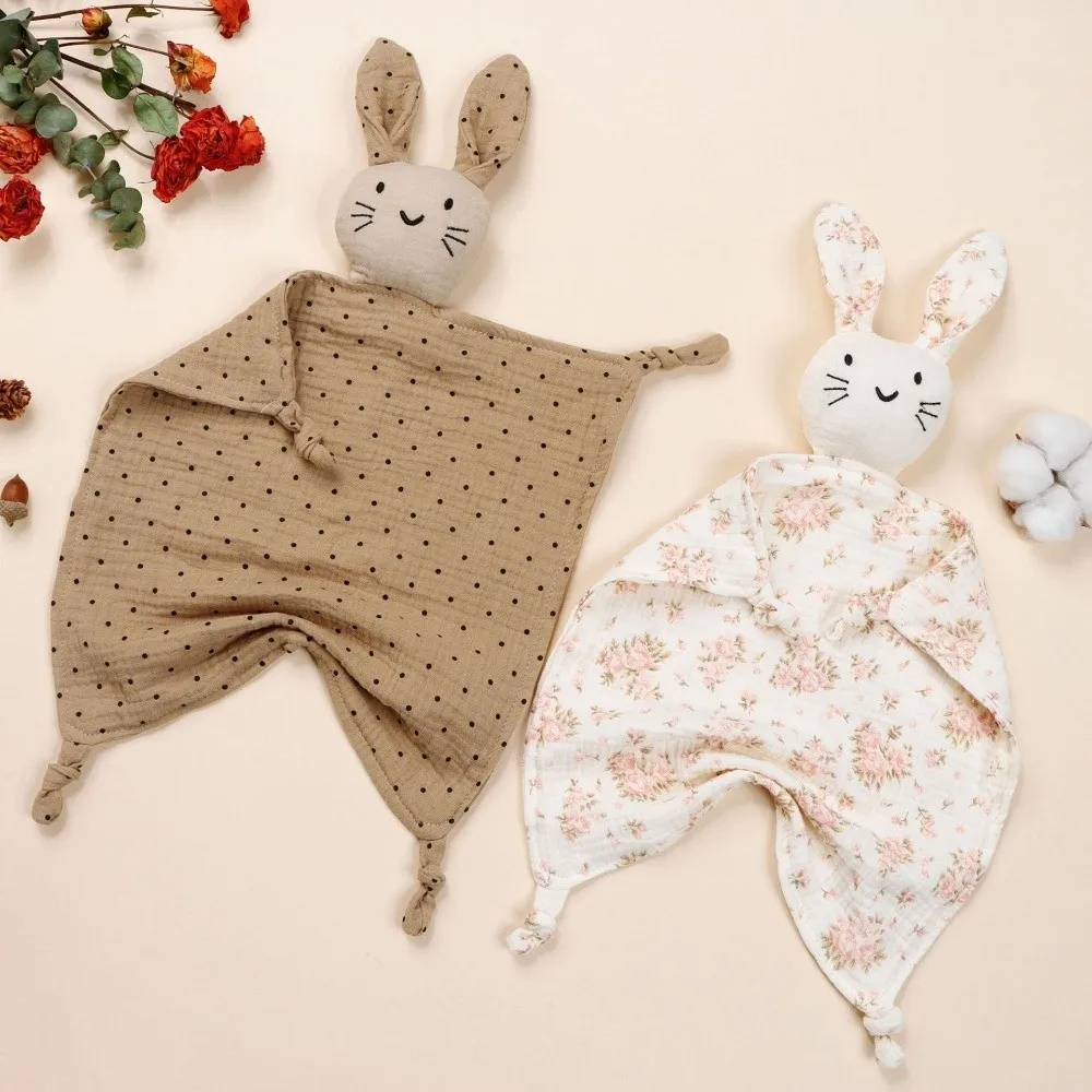 Cotton Muslin Muslin Comforter Blanket Soft Material Printed Design Cute Cat Kids Sleep Newborn Size Multi-Function