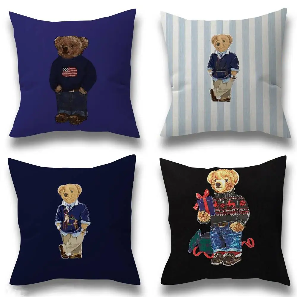 cute Furry cute Bear Polo   pillow cover sofa cushion cover home room decoration children gift