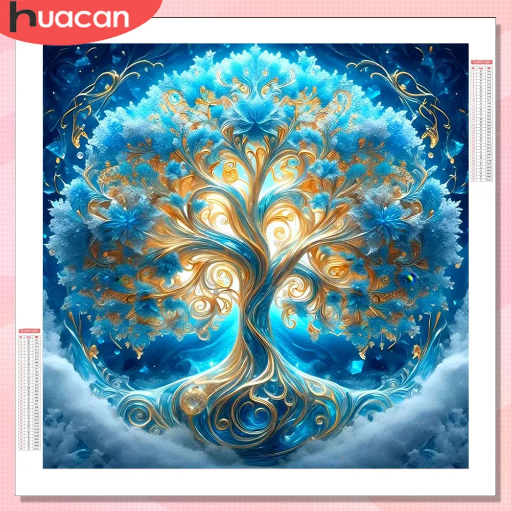 HUACAN Komplette Kits Diamant Mosaik Baum Landschaft Kreuzstich Malerei Bilder Von Strass Handgemachte Kits Diy