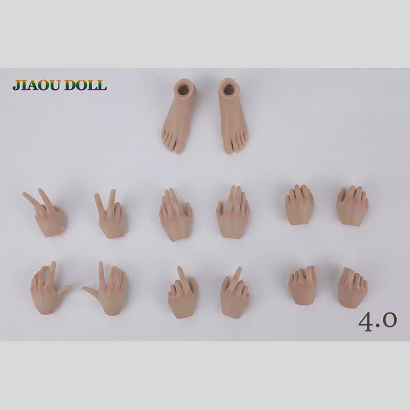 JIAOUL دمية 1/6 مقياس أنثى الجندي الجسم استبدال شكل اليد شكل القدم غرامة اللوحة القمح/شاحب/الوردي عمل أرقام الإكسسوار #5