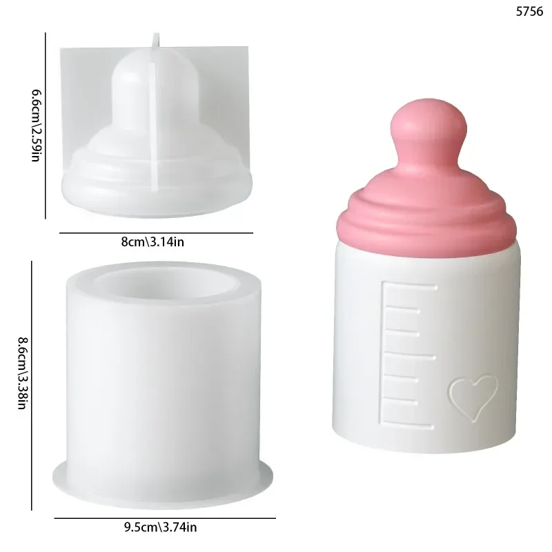 2026 new epoxy decoration mold easy to use love  bottle mold aromatherapy storage box mold multi-functional for diy projects pen