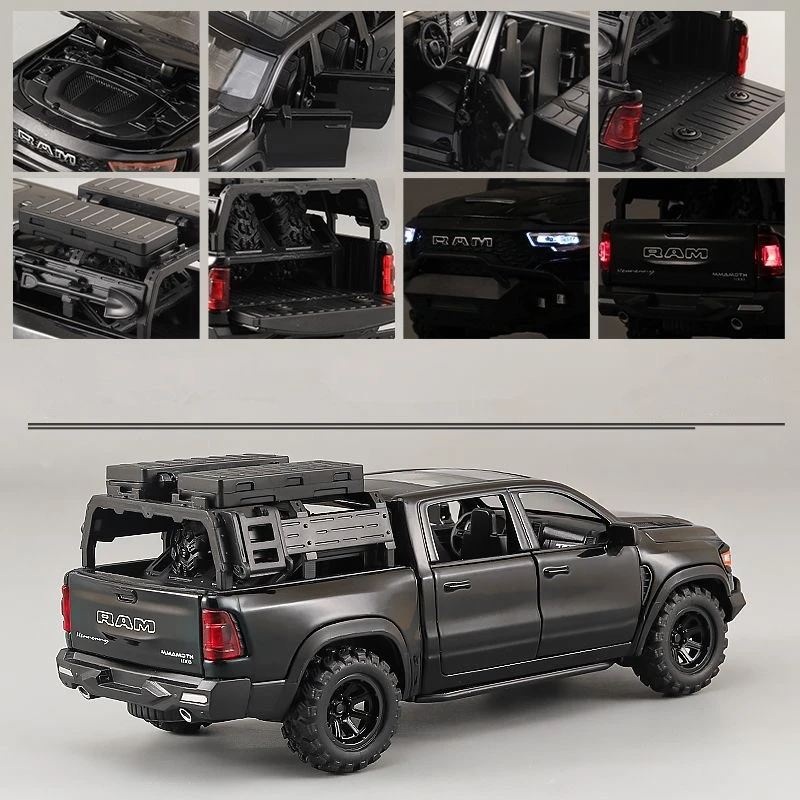 1:32 Mammoth 1000 RAM TRX Alloy Scale Trucks Diecast Metal Pickup