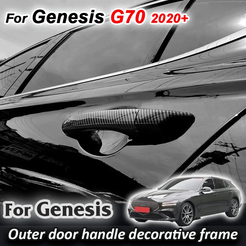 

For Genesis G70 I 2021 2022 2023 2024 2025 2026 Car Exterior Door Handle Outer Cover Protector Trim Frame Sticker Accessories