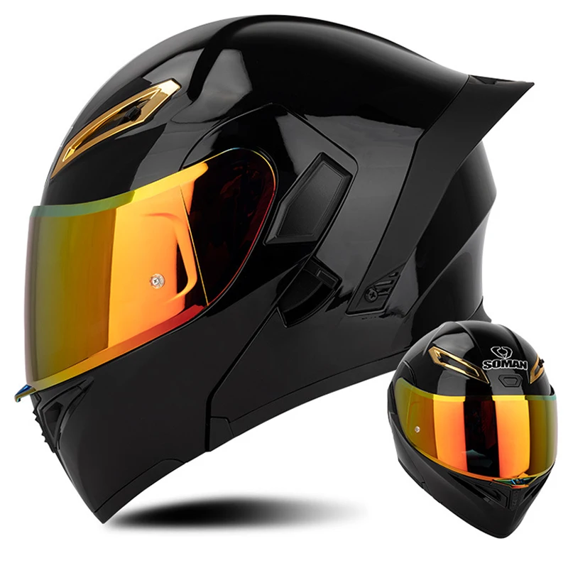 

High Quality Modular Helmet Dual Lens DOT Approved Men Women Flip Up Helmets Motorcycle Capacetes Cascos Moto Full Face Helmet