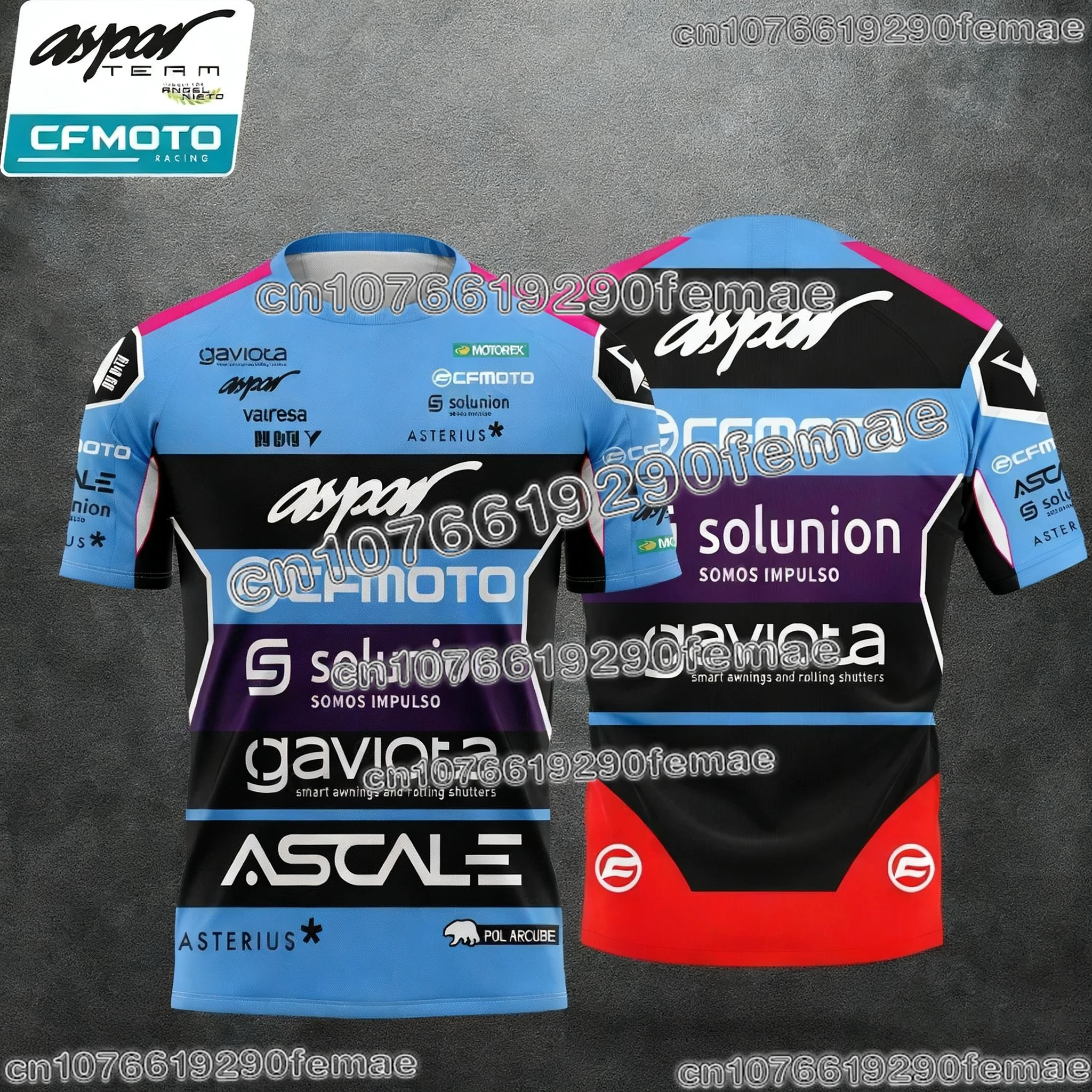 Cfmoto Aspar Racing Fan T-Shirt Unisex Motorcycle Short Sleeve Sportswear Comfo…