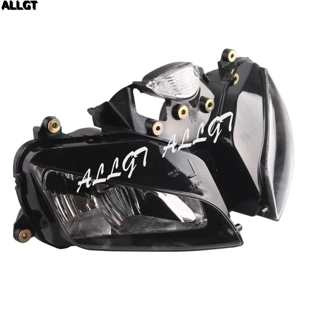 

ALLGT мотоциксветильник для Honda 03 04 05 06 CBR 600rr F5 2003 2004 2005 2006, прозрачная фасветильник черного цвета