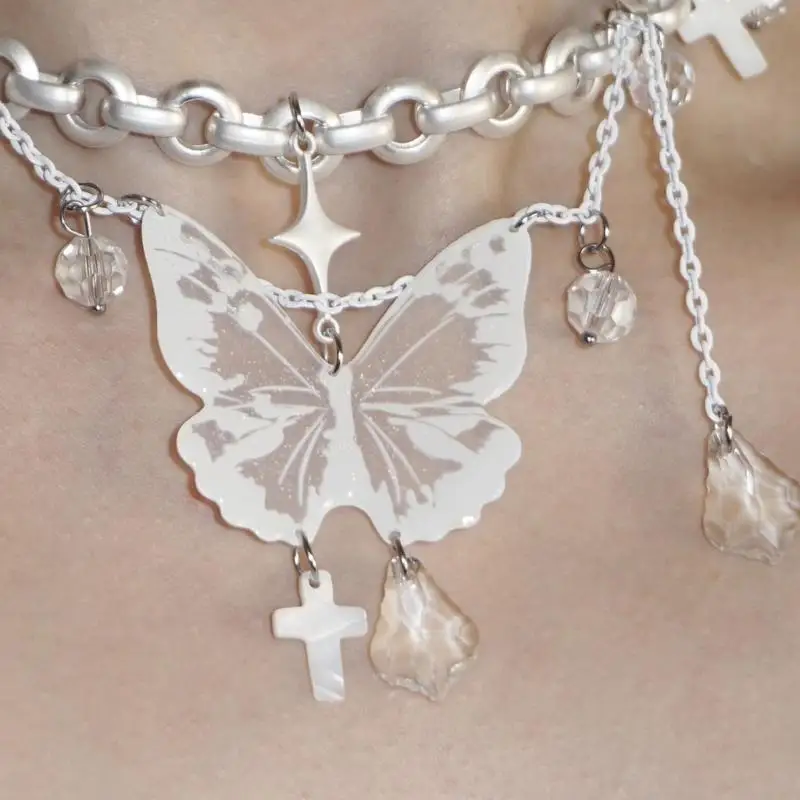 Longues pompons chaîne y2k