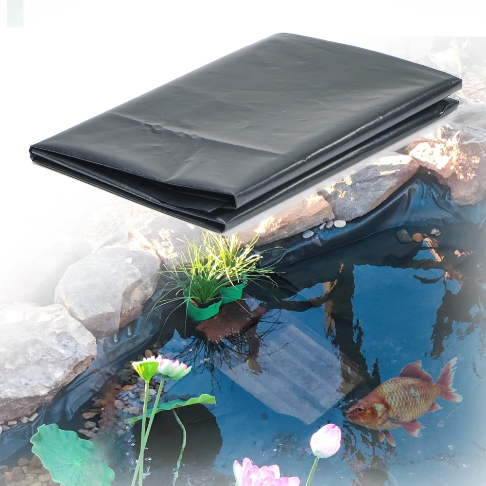 Revestimiento impermeable de plástico HDPE para estanque de peces, cubierta protectora de 0,12mm de grosor para jardín, paisajismo, acuicultura, piscina, película antifiltración
