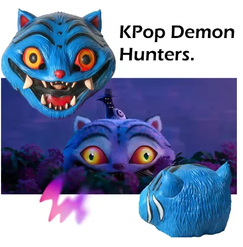 

Новая латексная маска синего тигра Kpop Dem On Hunters, костюм ужаса, маска для Хэллоуина, вечеринки, косплей, реквизит, детский подарок для друзей