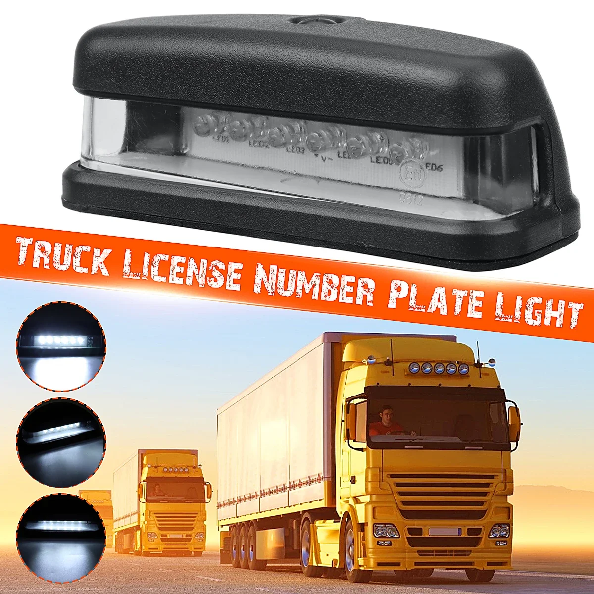 1/2PCS 10V-30V 6 LED Universal Rear License Number Plate Light Lamp For Car Truck SUV Trailer Lorry Bus Waterproof