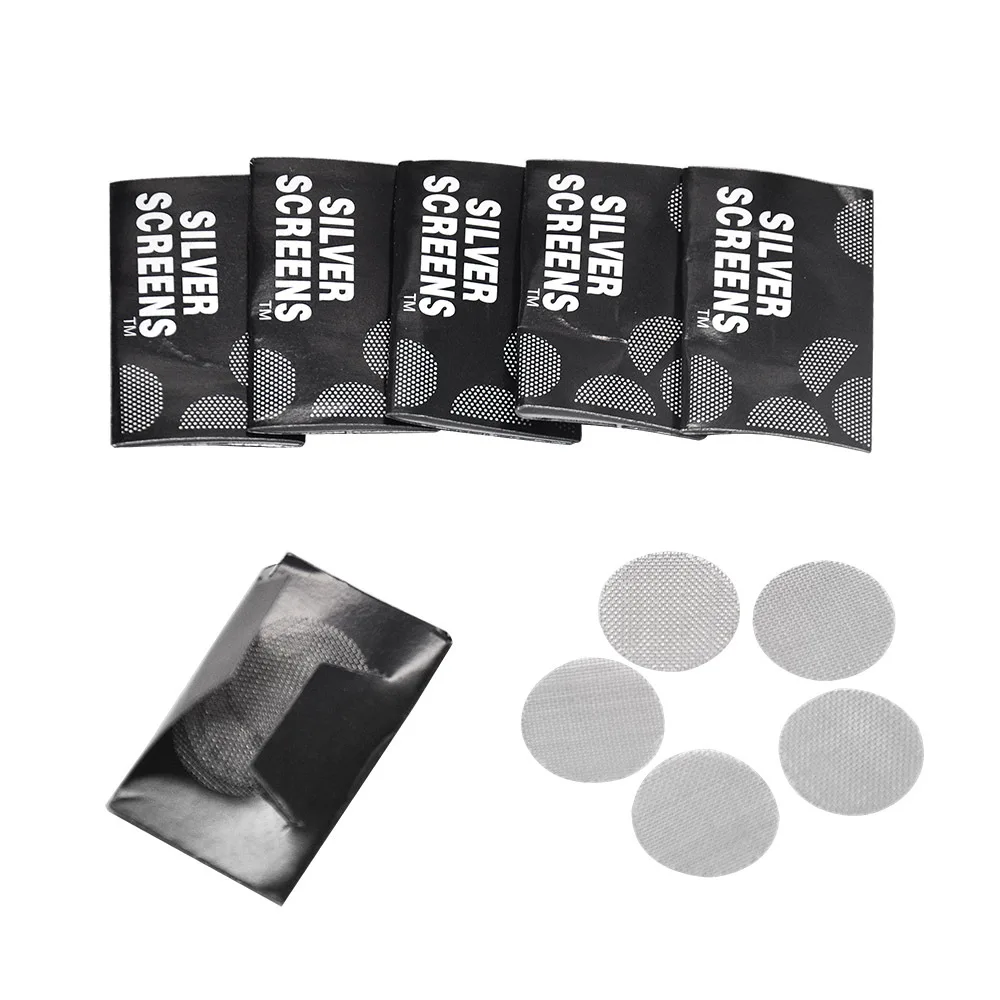 500pcs Hookah Water Pipe Tobacco Silver filters Stainless Steel Screens 20mm Thick Mesh Net Multifunctional Smoking Accessories