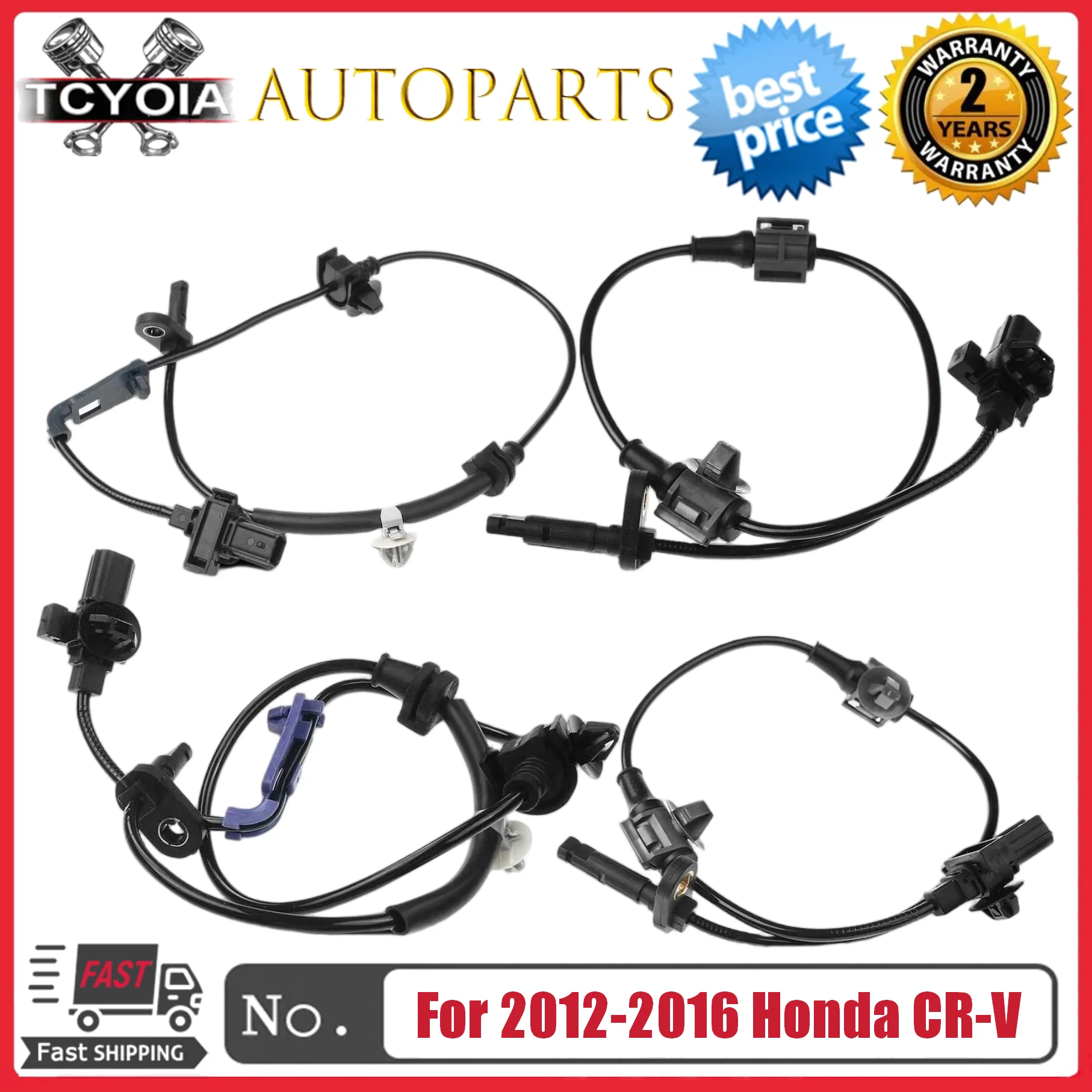 

Комплект из 4 датчиков ABS (передний, задний, левый, правый) 57455-T0A-A01, 57450-T0A-A01, 57475-T0A-A01, 57470-T0A-A01 для Honda CRV 2012-2016