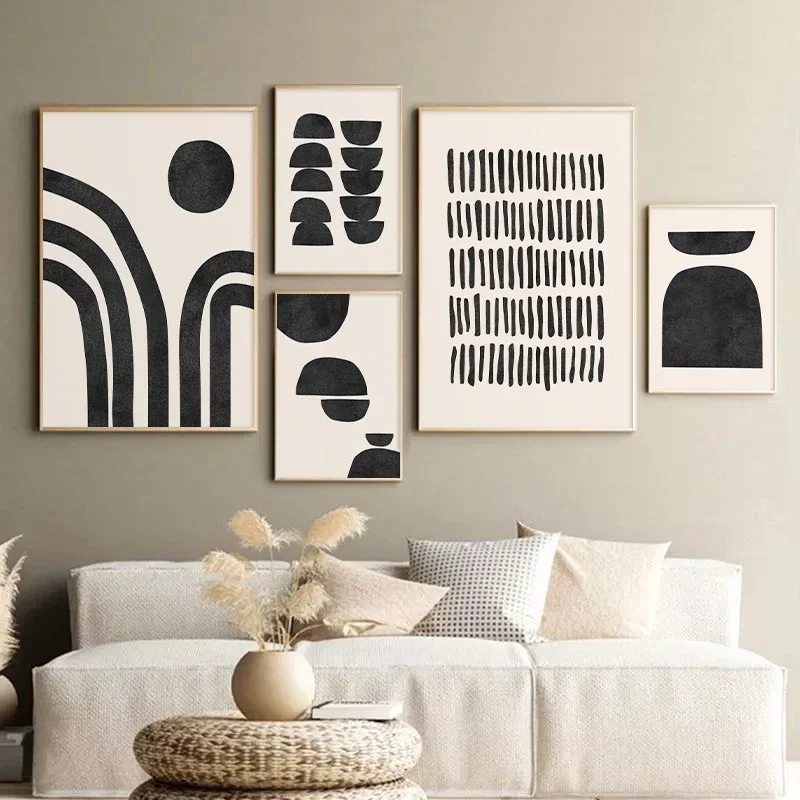 (No frame)Pintura en lienzo e impresiones abstractas minimalistas de líneas corporales femeninas, carteles, arte de pared, im