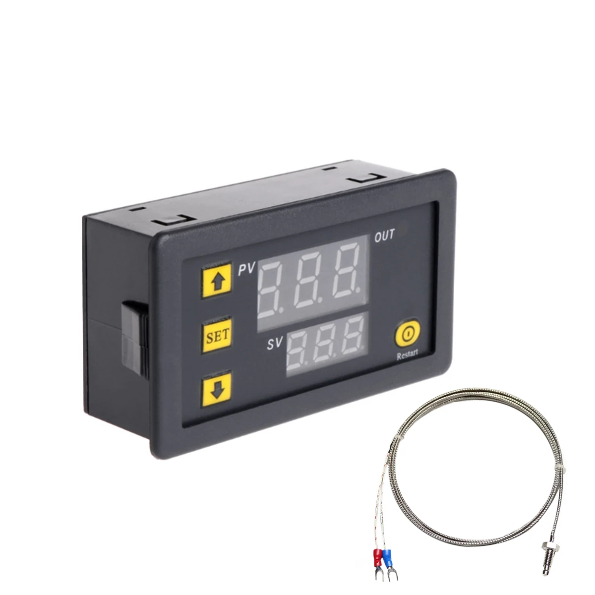 DC 110-220V K Thermocouple Digital Thermostat W3230 AC -60~500℃ Thermocouple Sensor Embedded Thermostat