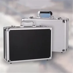 Handheld 30x17x8cm Tool Box Aluminum with Sponge Lining Impact Resistant Tool Case Portable Instrument Box Storage Case