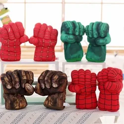 Superhero Marvel Avengers Hulk Iron Man Cartoon Mittens Boxing Gloves Plush Acrylic Performance Props Children's Birthday Gift