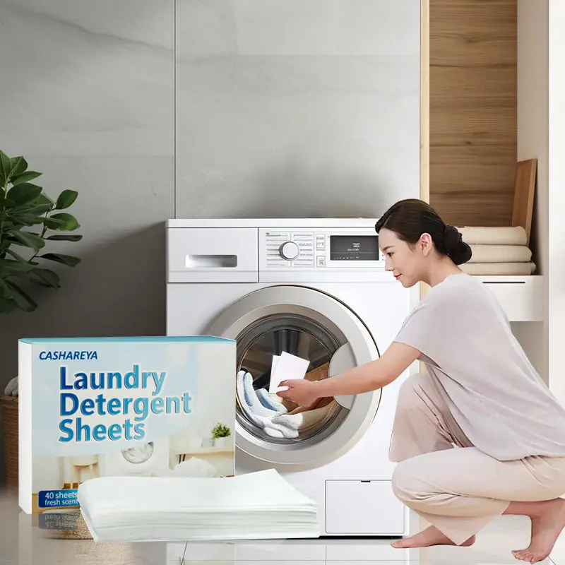 Ultra-Concentrated Laundry Sheets for Deep Stain Removal Disposable Sustainable Solid Form for Household Cleaning Supplies