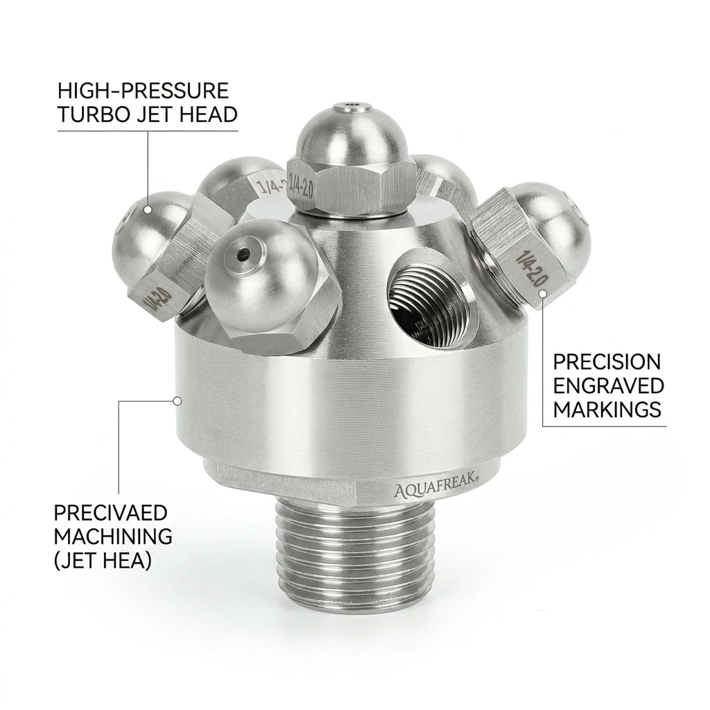 

7-Hole Stainless Steel Fine Atomizing Spray Nozzle for Fire Sprinkler Head Cleaning Maintenance Tool