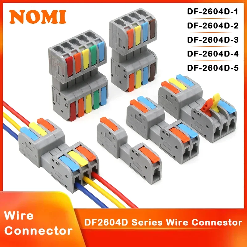 Docking Mini Quick Wire Connector Universal Compact Electrical Wiring Connectors Push-in Butt Conductor Terminal Block