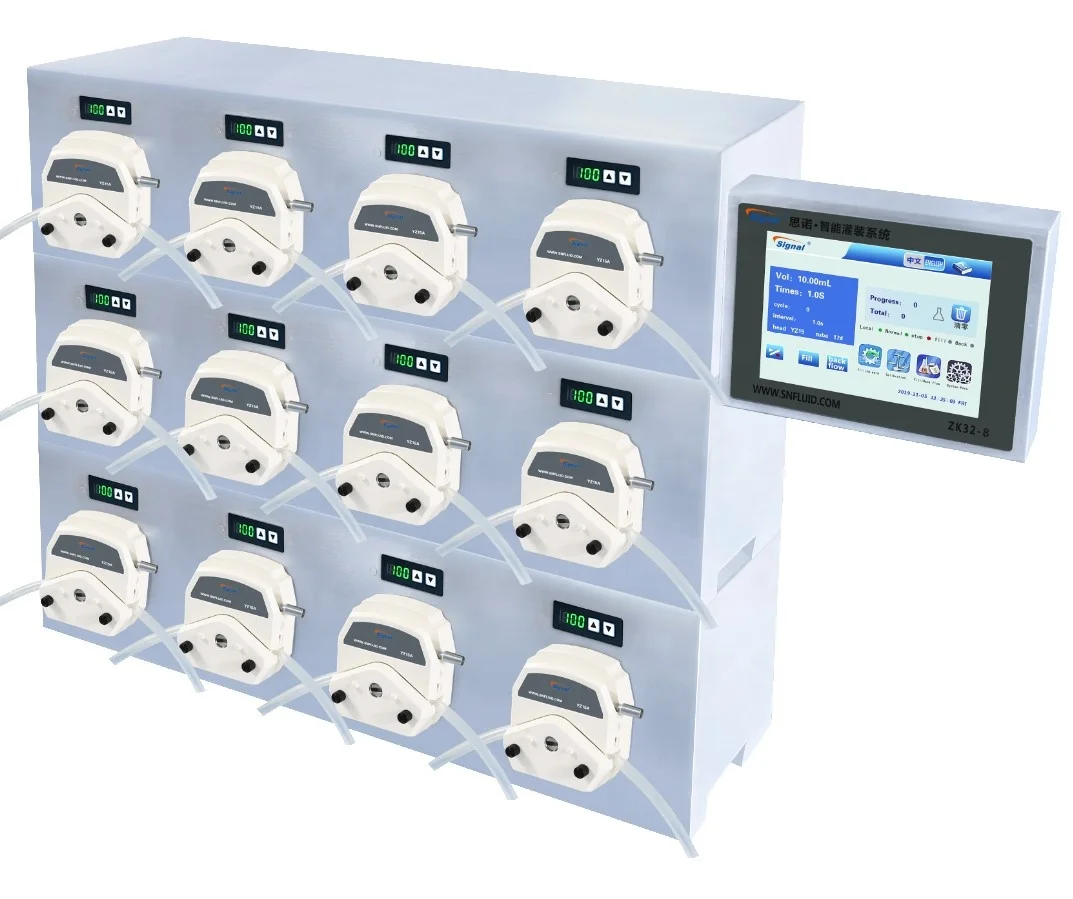 SIGNAL Intelligent Peristaltic Pump Filling System OEM 0.5% High Precision Low Pressure 7/8 Inch Screen Stepper Motor