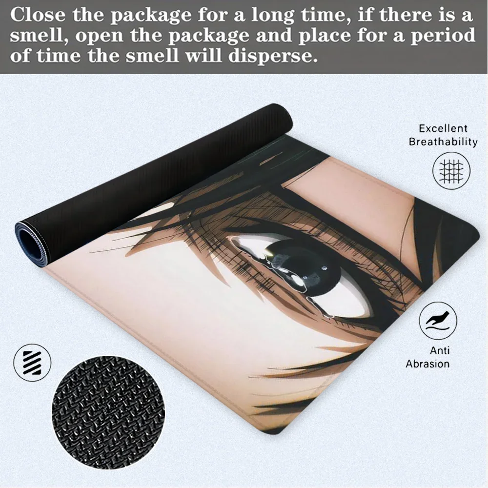 애니메이션 아트 마우스 패드 대형 게임용 마우스패드 사무실 액세서리 노트북 사무실 고무 미끄럼 방지 고무 스티치 엣지 데스크패드