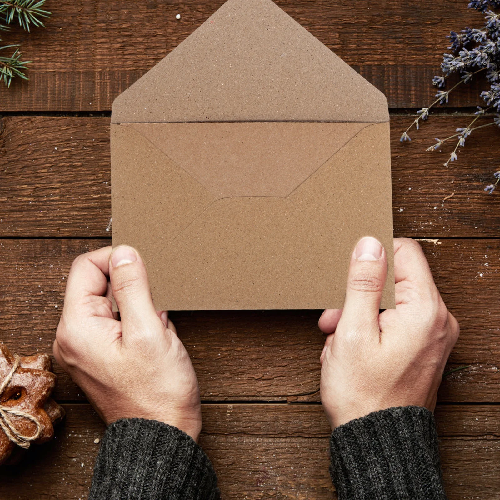 120Pcs Brown Stationery Letter Envelope Set Classic Patterns Elegance Timeless Handwritten Messages Decor Letters