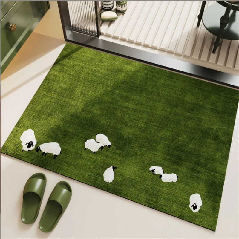 60x40CM Bathroom Floor Mat Anti-Slip Absorbent Diatomaceous Earth Bath Carpet Non-Slip Toilet Foot Mat Home Rug