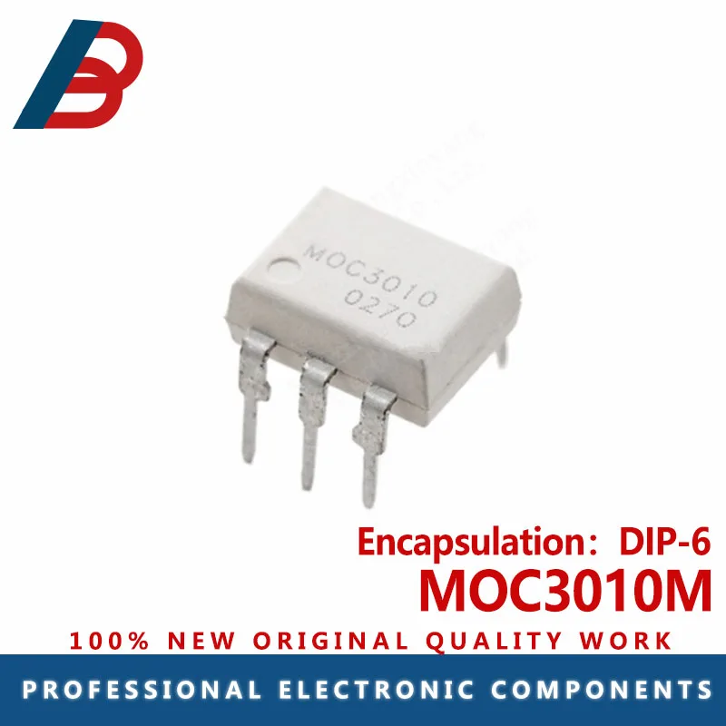 10PCS MOC3010 In-line DIP-6 tri-terminal bidirectional thyristor optocoupler MOC3010M