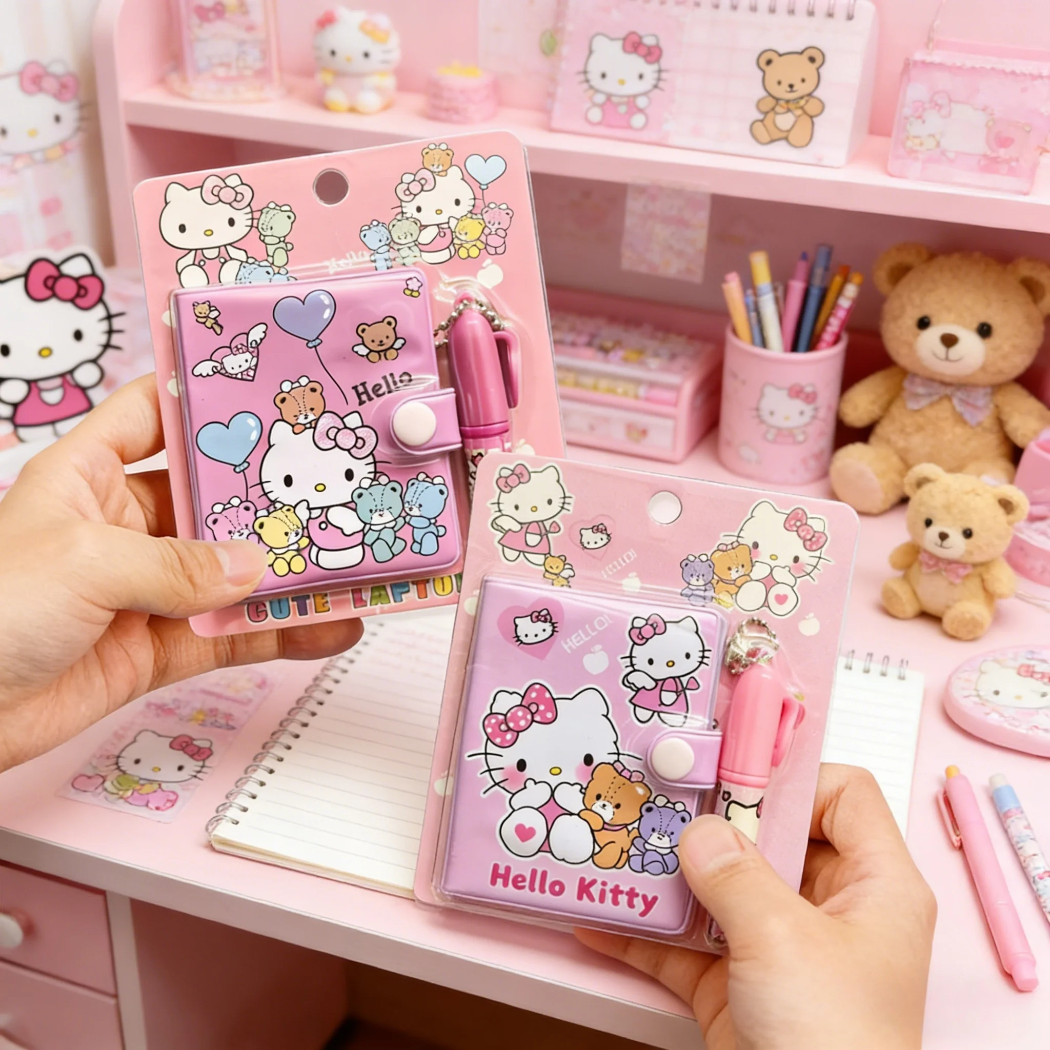 

Новый блокнот Sanrio с милыми персонажами аниме, мини-блокнот Hello Kitty, милый блокнот для записей, портативный блокнот для студентов, ежедневник, записная книжка.