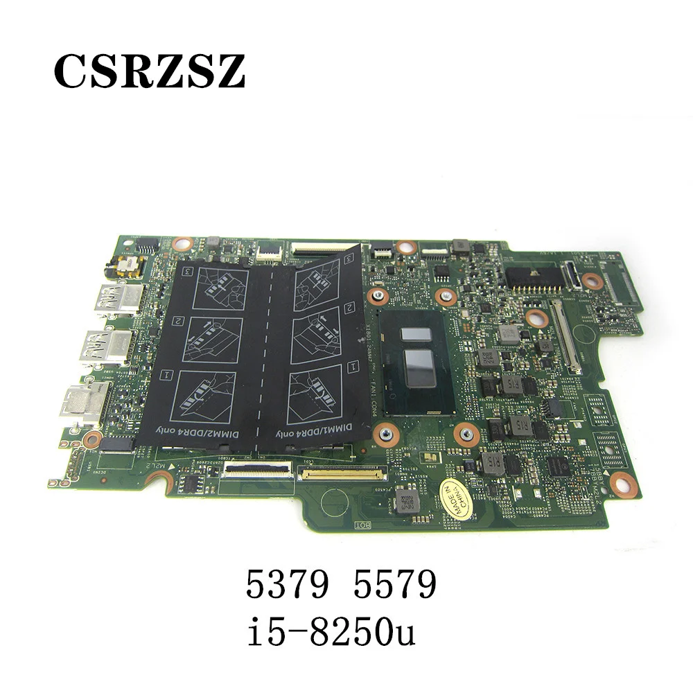 CSRZSZ CN-00KJ0J 00KJ0J 0KJ0J لأجهزة الكمبيوتر المحمول Dell inspiron 5379 5579 اللوحة الأم i5-8250u المعالج DDR4 اختبار جميع الوظائف 100%