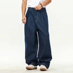Jeans Men Loose Casual Wide Leg Denim Pants Unisex Japanese Harajuku Streetwear Fashion Baggy Jeans Trousers Couple