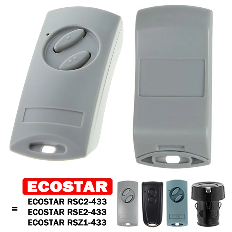 Newest Garage Door Opener ECOSTAR RSC2 RSE2 RSZ1 433 MHz Remote Control ECOSTAR RSC2-433 RSC2-433 RSZ1-433 Electric Gate KeyFob