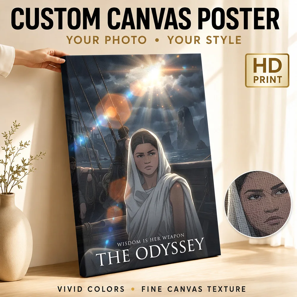The Odyssey Movie  Shinkai Style Framed Canvas Print Poster Personalized Vintage Movie Wall Paintings Decoration for Man Cave