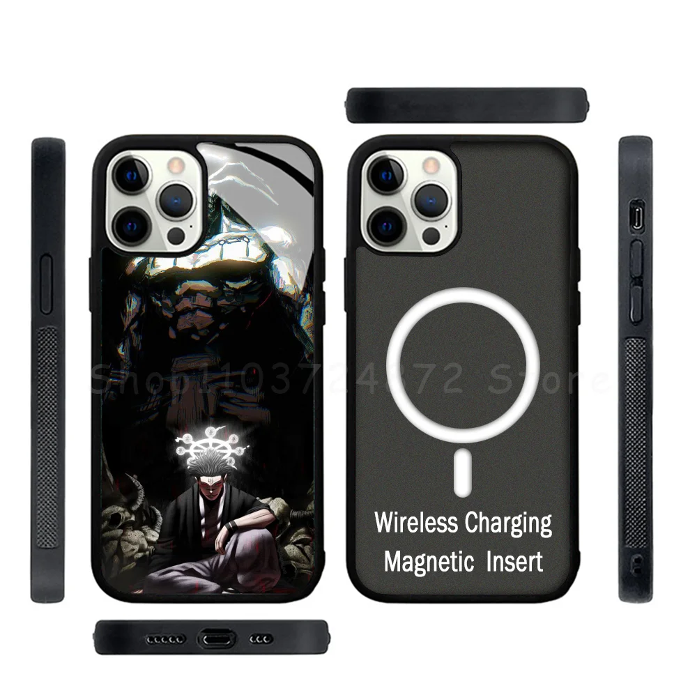 Сильный магнитный чехол для телефона Sukuna Mahoraga для IPhone 15 14 13 Pro Max 12 Mini Alex для Magsafe Wireless