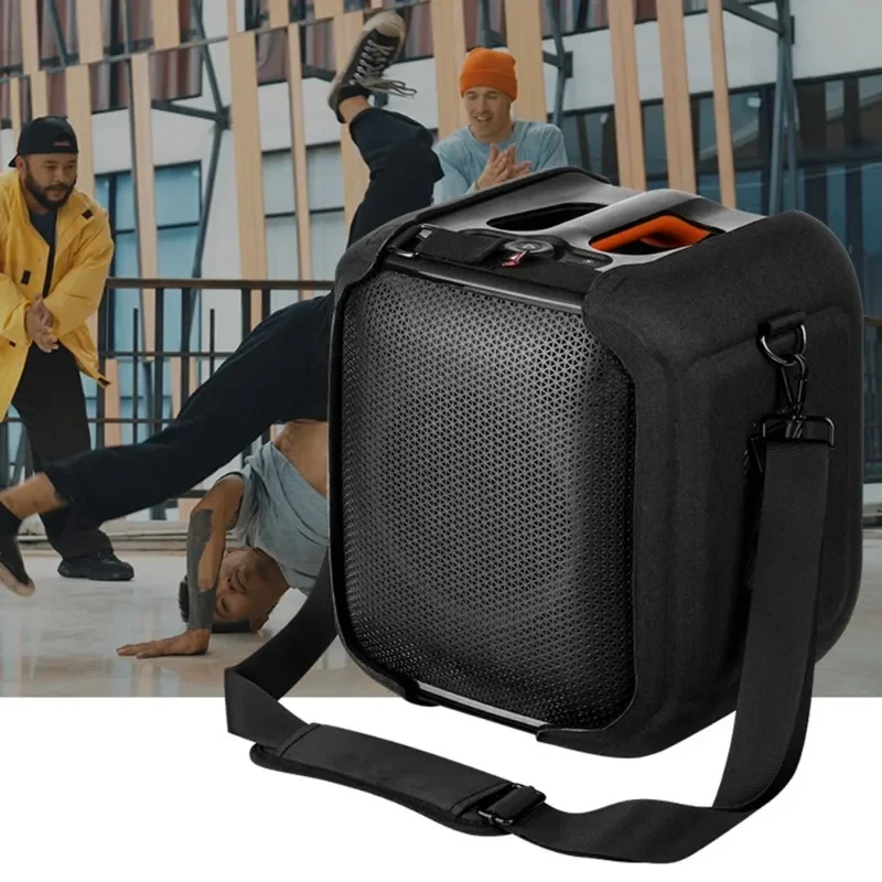 

EVA Protective Cover Shockproof Anti-Scratch with Shoulder Strap and Base Support Feet for JBL Partybox Encore Essential Speaker