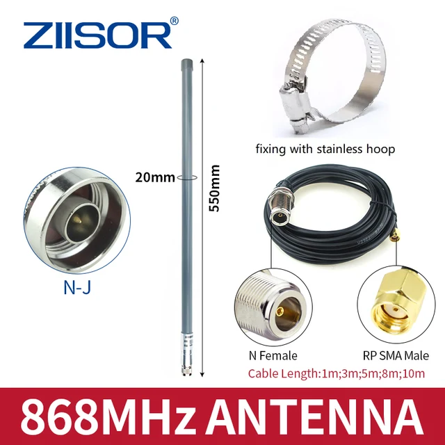 Zewnętrzna antena LoRa 868 MHz dla Meshtastic Helium Miner 868 MHz Anteny Hotspot dla Lorawan Long Range RP SMA Male z kablem