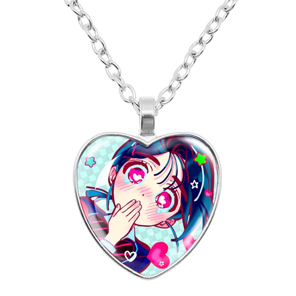 ALIEN STAGE Part2 Mizi Sua Till Ivan Hyuna Luka Glass Heart Pendant Necklaces Accessories Charm Heart Necklace Fans Jewelry Gift
