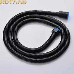Manguera de ducha Flexible de acero inoxidable, tubo de doble bloqueo con tubos interiores EPDM, Color negro, 1,5 M YT-5111-H, venta al por mayor
