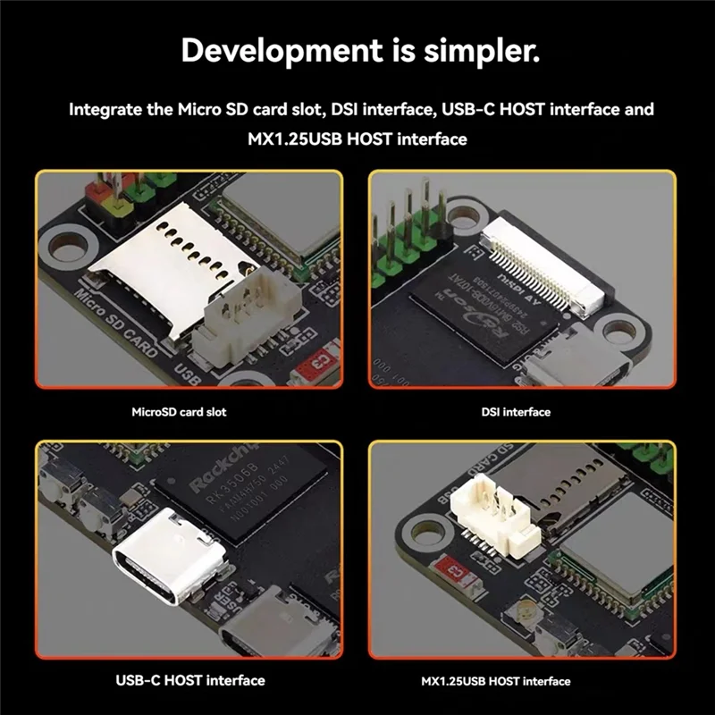 

Хорошо изготовленная для Luckfox Lyra Zero W Linux, макетная плата RK3506B с Wi-Fi6/Bluetooth 5,2 2,4 ГГц для Raspberry Pi Zero, размеры