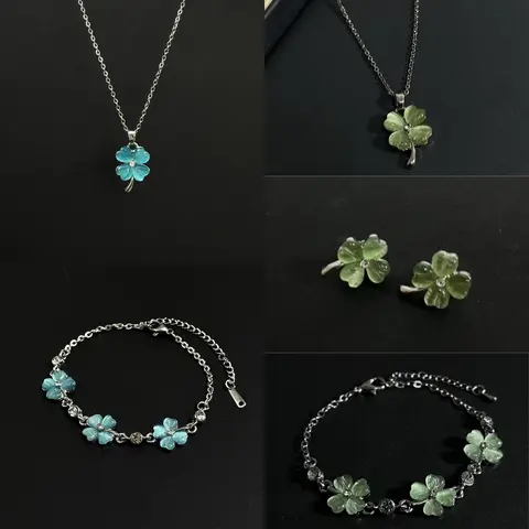 Vintage Four-Leaf Clover Bracelet For Women Fine Fashion Jewelry Wedding Party Gifts