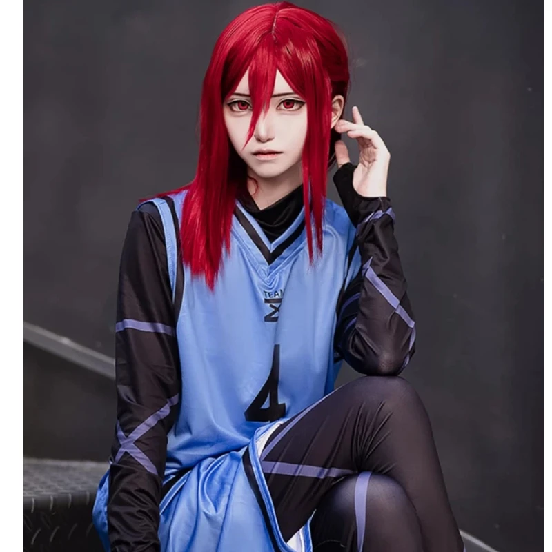 Uniforme de prisión azul, disfraz de cosplay de Chigiri Rensuke, camiseta de anime, ropa deportiva de club de fútbol, mono para hombre y mujer para cosplay